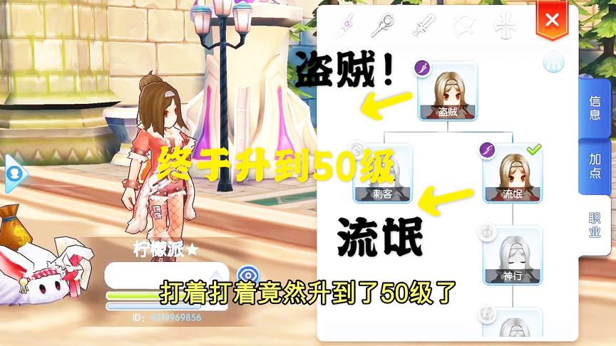 仙境传说ro：试玩孙燕姿代言游戏，升到50级，从盗贼进阶到流氓！