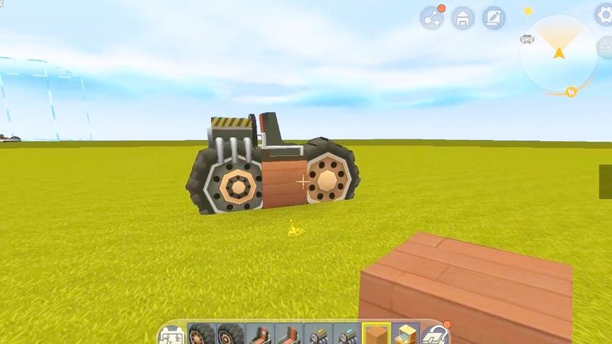 迷你世界小汽车模组，在测试服务体验，简简单单就能制作摩托车!