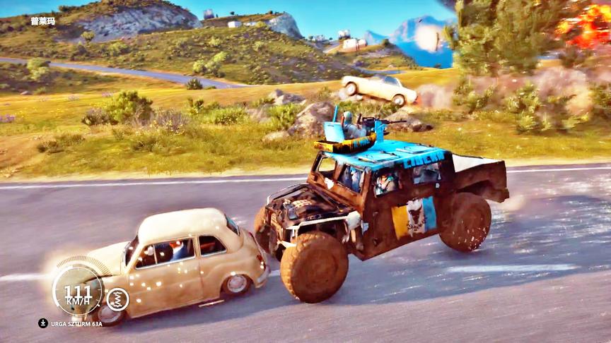 正当防卫3：恶搞路人系列之驾驶装甲车撞击路人汽车！