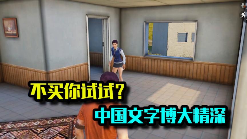 不买你试试？中国文字博大精深！