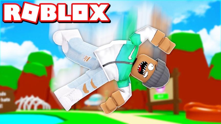 小飞象解说 Roblox坠落模拟器 变身疯狂木偶人！撞到天花板？