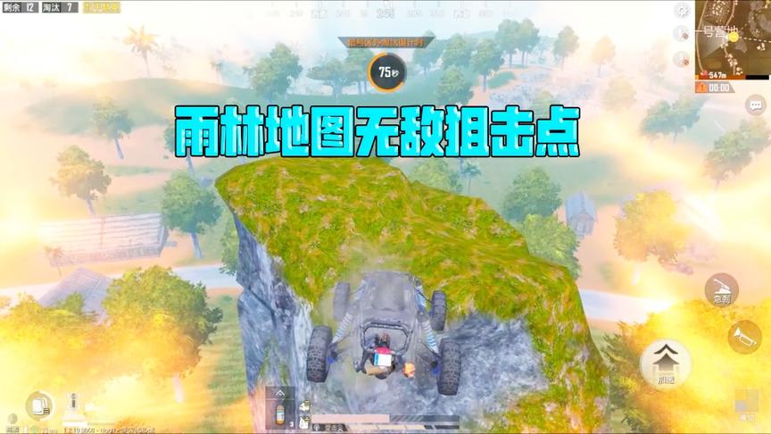 挑战骚操作91：雨林地图无敌狙击点！在上面人物还能隐身！