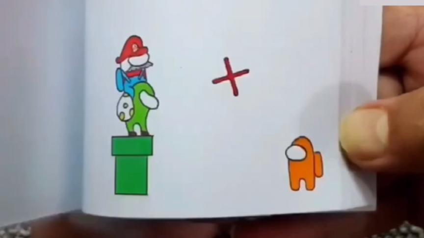 超级玛丽play太空杀（手翻书）