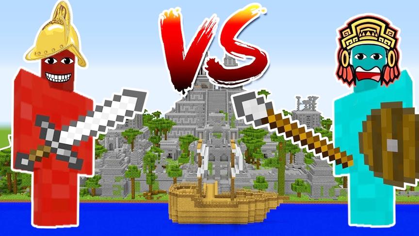 我的世界生物大乱斗19：迷你粘土人乌龟挑战赛