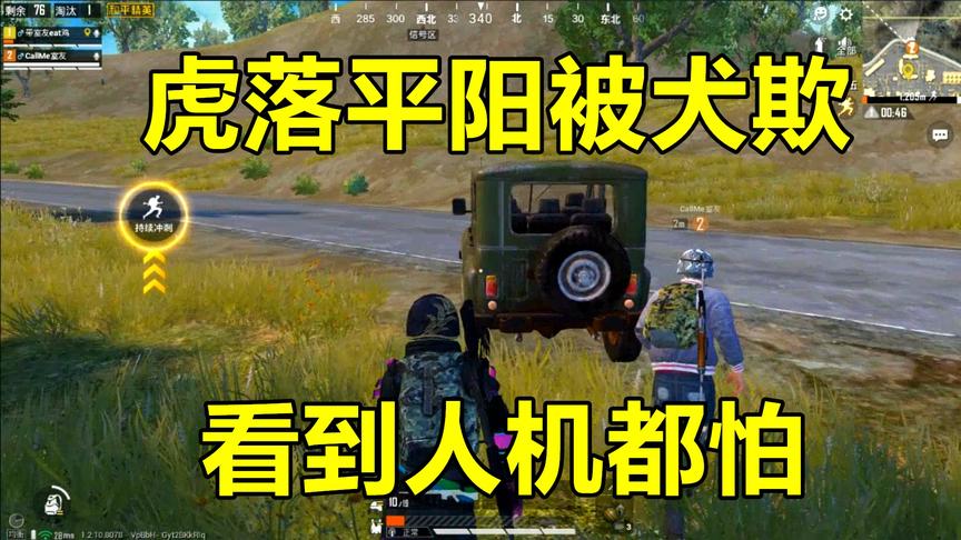 和平精英：虎落平阳被人机吓，压力大到想自爆