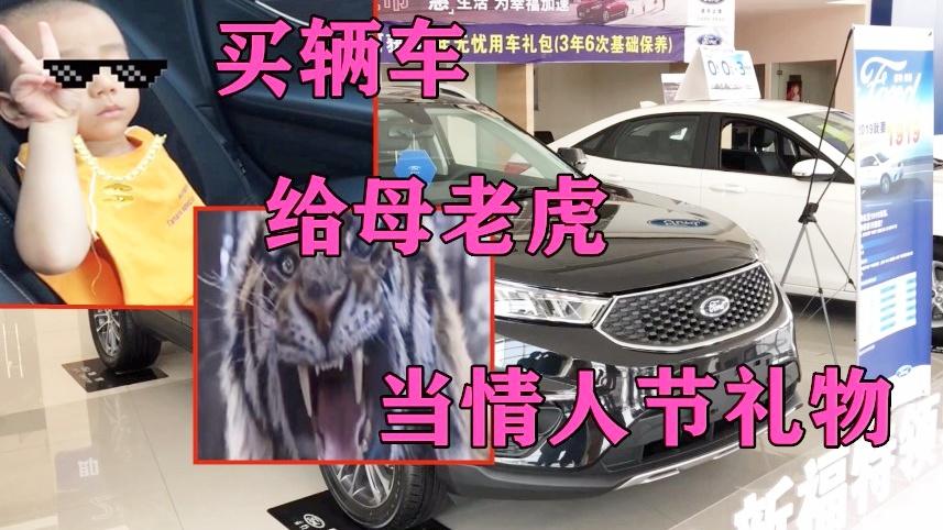 领你看世界：和小无道去4S店一起买辆车，给母老虎当情人节礼物