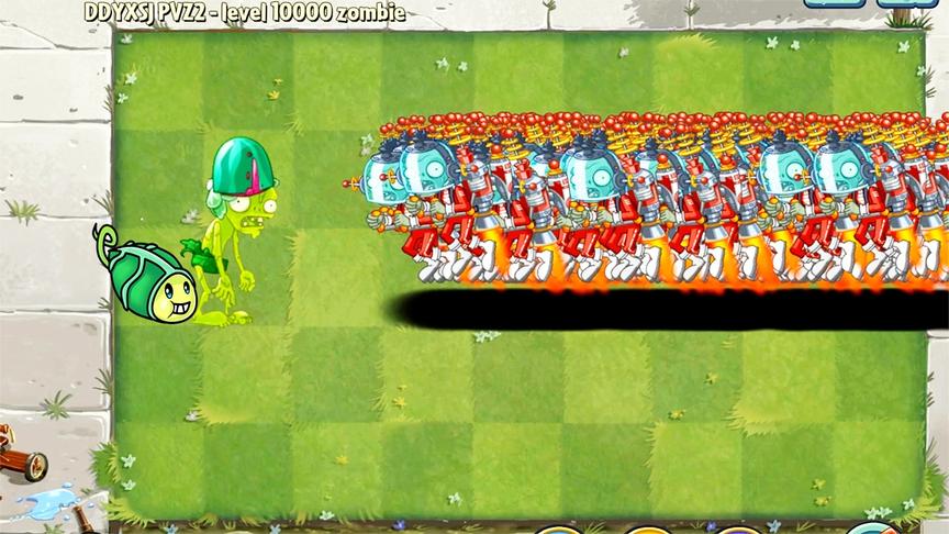 10000级喷射器VS终极僵尸豆荚小绿，戴夫：真是强中自有强中手