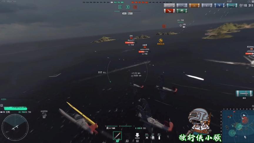 战舰世界：成为最后的希望，舰载机狂轰滥炸宛如战争大片！！！