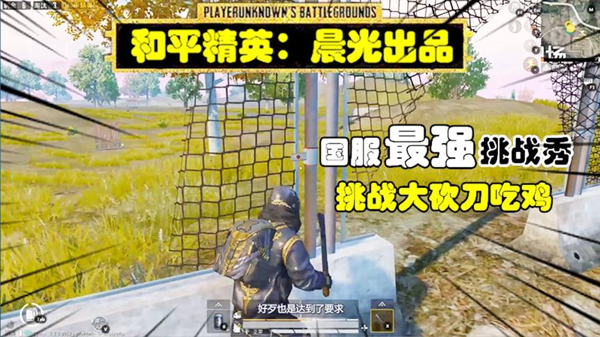 和平精英挑战秀8：作死挑战用大砍刀吃鸡，结果太出人意料了！