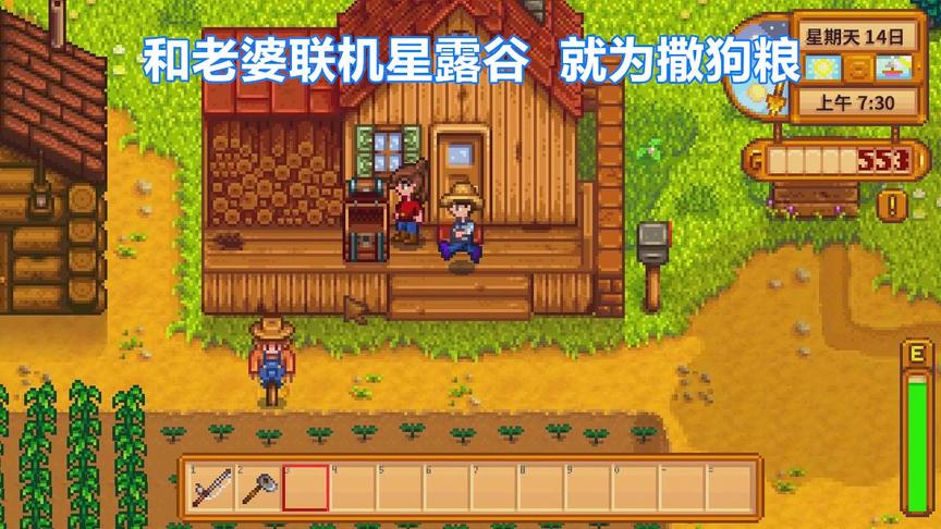 带老婆联机星露谷，一起种地挖矿养动物，这狗粮真香