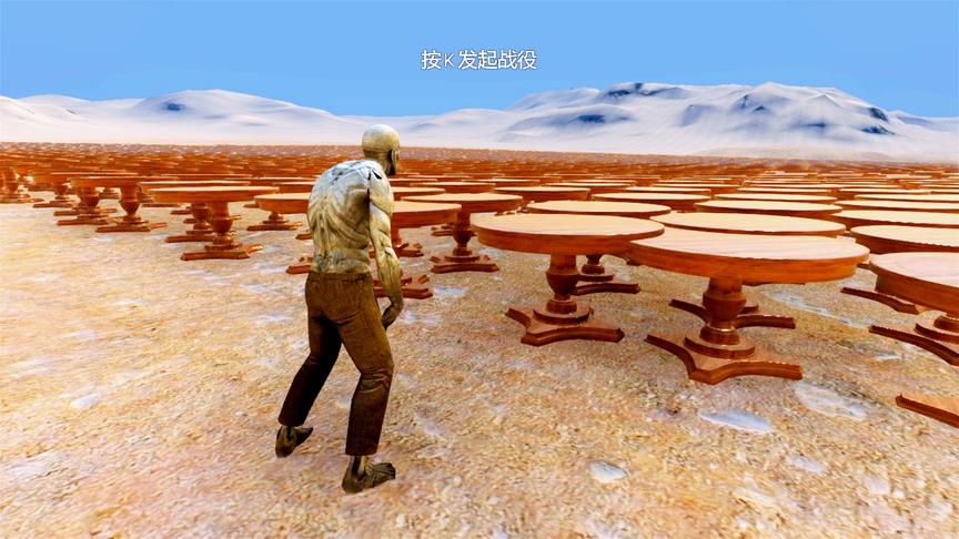 一个丧尸VS10000张桌子，丧尸居然把桌子都吃掉了，结局有点恐怖