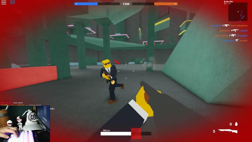roblox“生意不好”波波仔解说：看我一喷子喷死你个小墨镜！