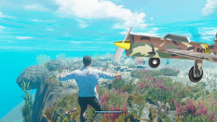 荒岛求生188：我被监管者放逐在了海沟族深渊，发现一架废弃飞机