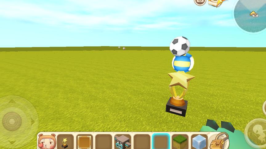 迷你世界：双球奖杯制作教程，据说只有足球和排球冠军才能获得！