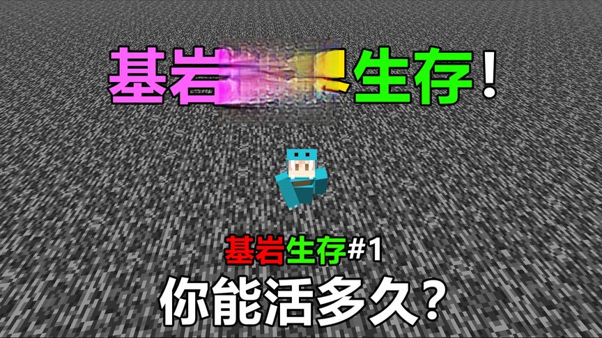 基岩世界生存！你能活多久？基岩生存#1