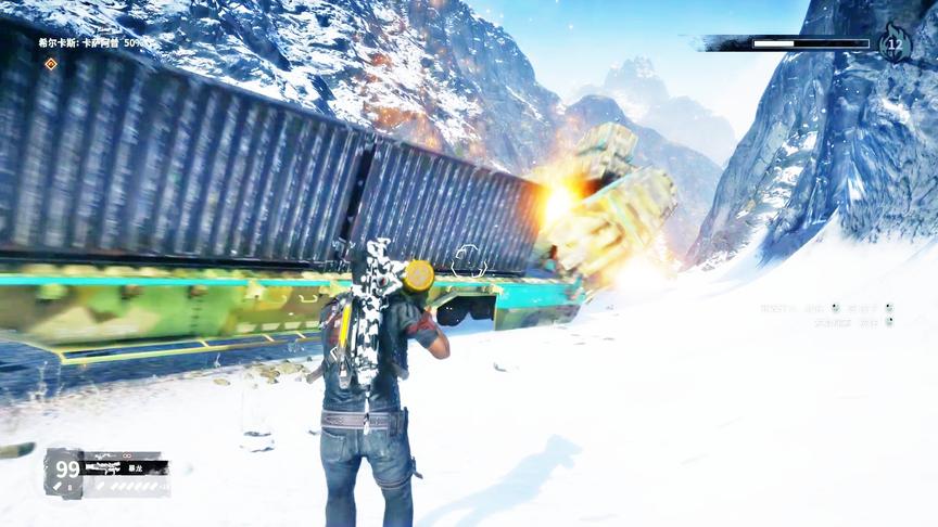 小林解说：正当防卫4，超强暴龙武器打击火车，火车被崩飞！