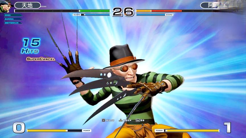 拳皇14：猴子连招接大旋风太快了，天地这操作和黄毅有一拼