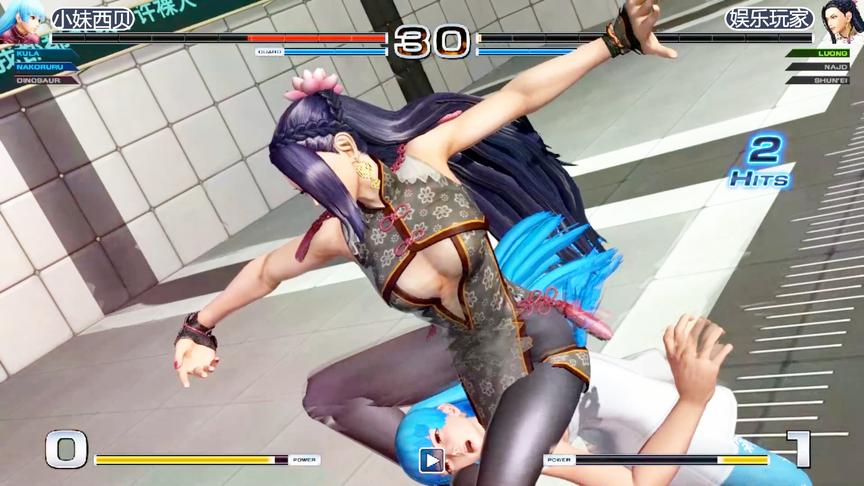 拳皇14：师娘的顶点大招厉害了，库拉的脖子要被扭断了