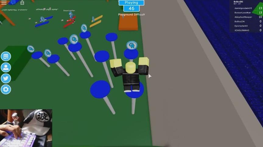 roblox虚拟世界“障碍跑酷”：看我神勇波波仔勇闯“梅花桩”！