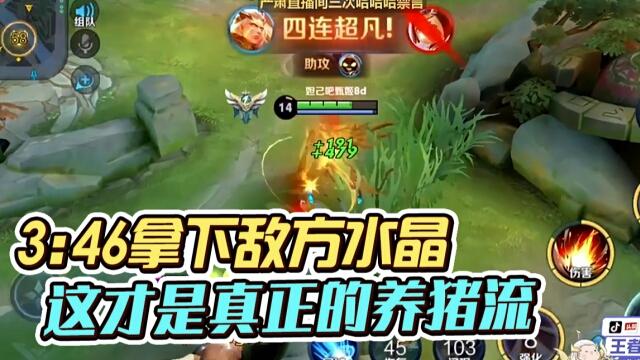 国一后羿远方：真正的养猪流！3分24秒结束游戏！
