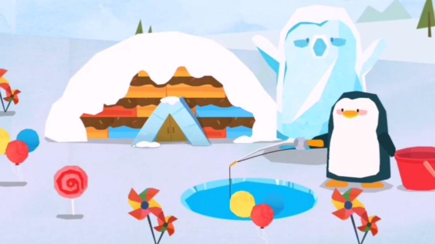 小企鹅想用冰淇淋跟雪糕建造冰屋，我们帮它实现吧
