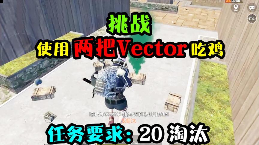 突击手蜜獾：挑战用两把Vector20杀吃鸡！单人1V4，化身狂战士！