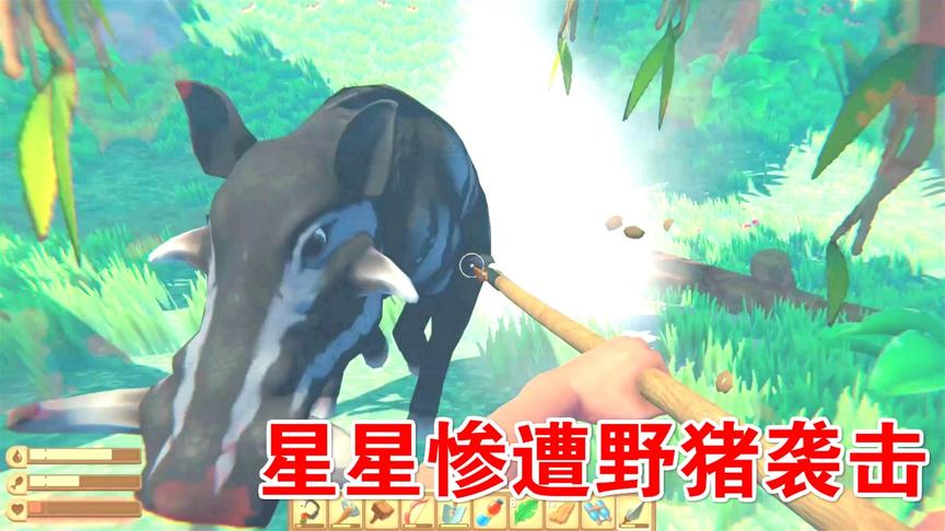 木筏求生：惨遭野猪袭击，星星召集一帮人开始报复！