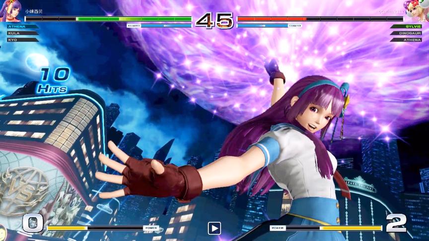 拳皇14：雅典娜最后的顶点大招亮了，这手速是经过了多久的磨练？