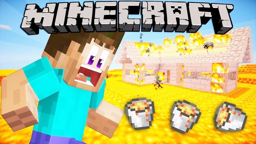 我的世界HIM奇遇记04：脚下全是岩浆 能存活1分钟的才是王者