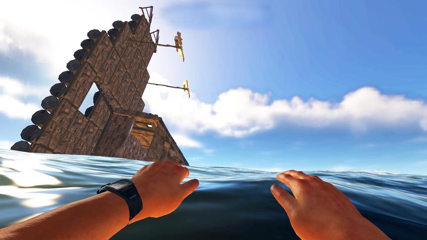 荒岛求生66:黑珍珠号严重超载侧翻，我冒死爬上沙滩！