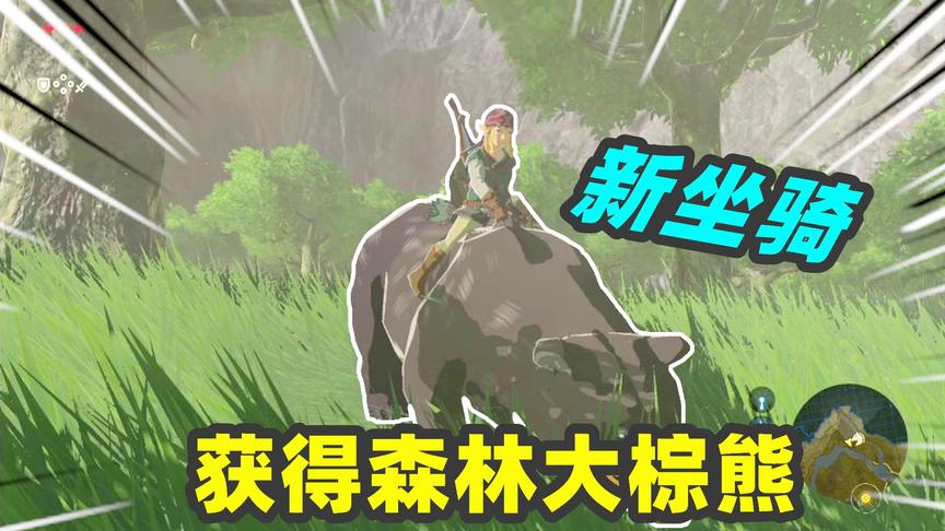 塞尔达传说07：在森林里遇到一只凶猛的棕熊，我骑在了它的身上