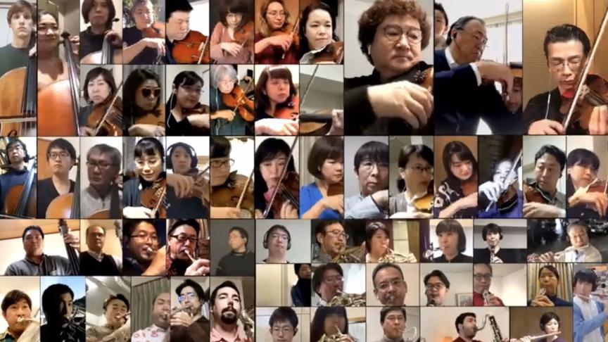 疫情下日本一群音乐家的宅家“云合奏”，看完很感动！周末混剪
