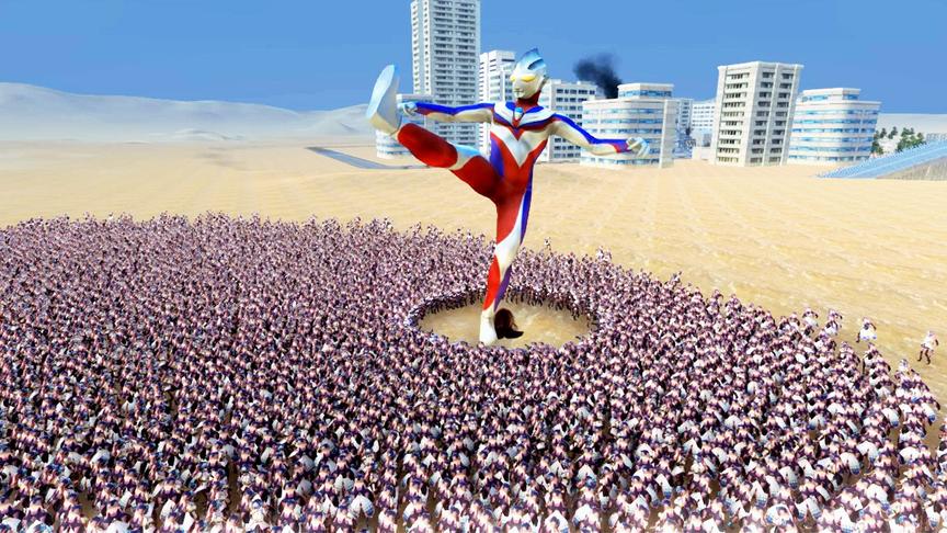 迪迦奥特曼被10000美女包围，美女们合力让迪迦发生退化，太诡异