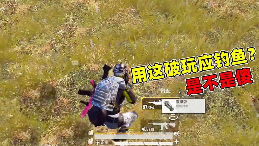 和平精英：用震爆弹钓鱼！这小子有病吧？真当我是傻瓜？