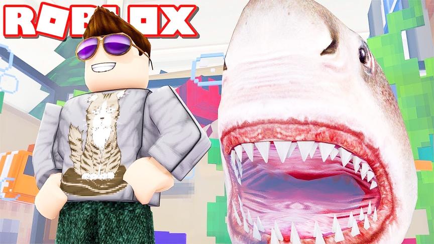 小飞象解说 Roblox水族馆大亨 去水底捕捉鲨鱼！居然遇到了沙虫！