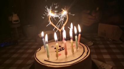 生日蛋糕烟花棒放哪头 西瓜视频