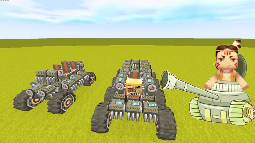 迷你世界：使用“汽车模拟器”，制作一辆顶级越野车和超级坦克！