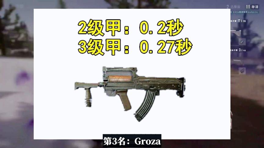 吃鸡小讲堂：50米处哪把枪击杀最快？狗杂仅排第3，它却登顶了！