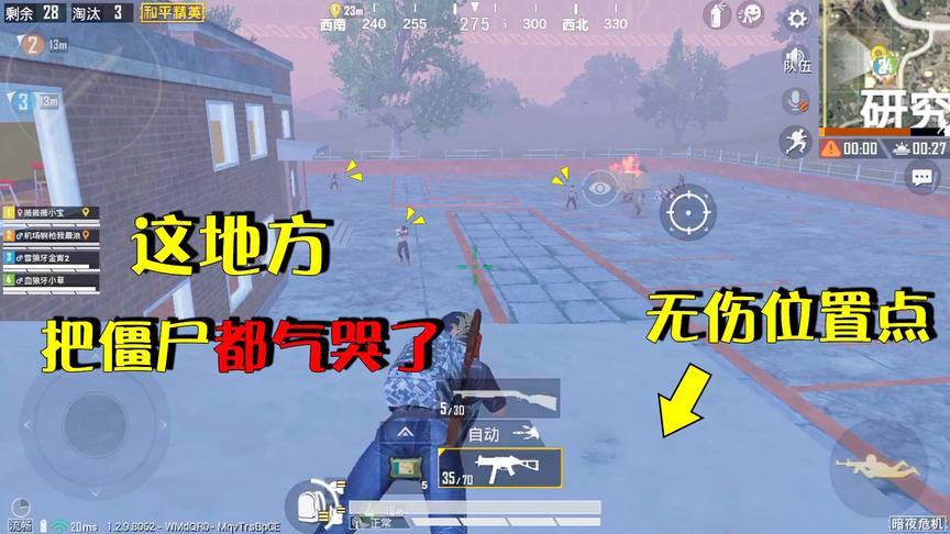 菜鸡子薇：这个无伤点把僵尸都“气哭了”！完全打不到，轻松吃鸡