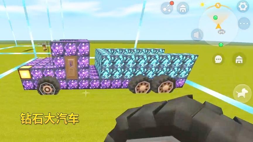 迷你世界：兔八哥是有名的钻石王老五，我造了一辆汽车帮他运钻石