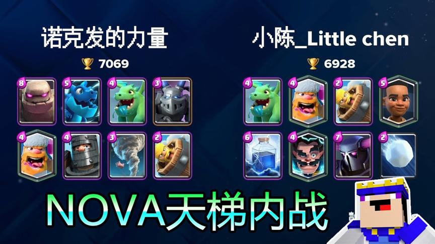 皇室战争：力量哥VS小陈，高手过招只需一个回合