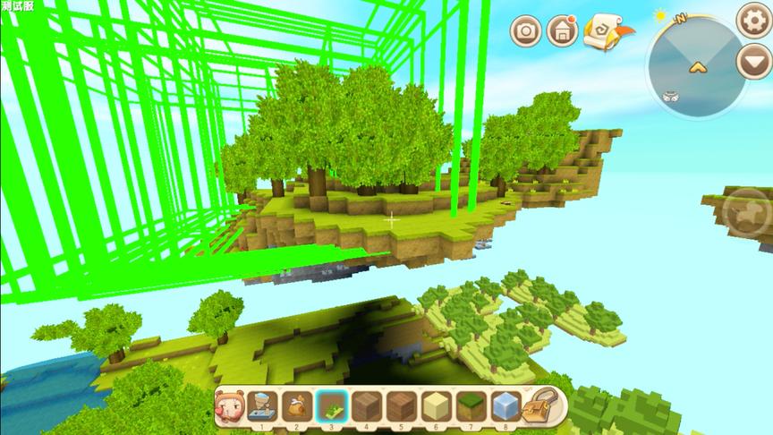 迷你世界：新版缩小工具台复制空中天空岛！可以随意变换大小！