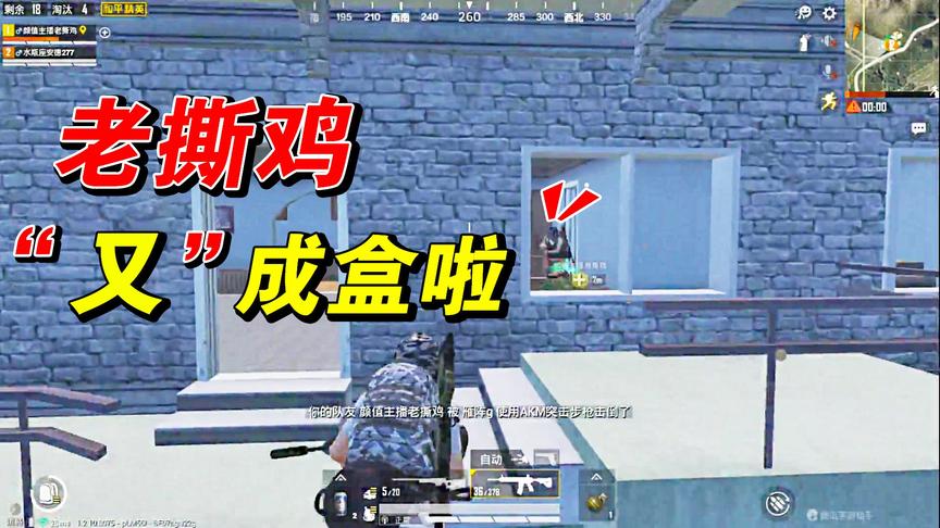 乌鸦玩游戏：老撕鸡又落地成盒了！我一人独秀这次真的带他躺鸡了