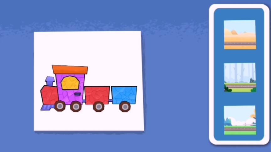 小熊猫用蛋壳制作了一辆车五颜六色的小火车，小朋友喜欢吗