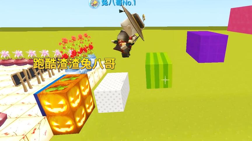 迷你世界：跑酷渣渣兔八哥和我跑酷PK，快把我笑死了！