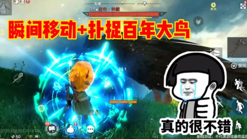 妄想山海：瞬间移动，再捉百年神兽大雕，喜欢吗？
