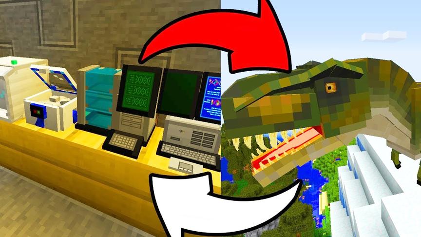 我的世界模组03：如何在MC世界里培养侏罗纪恐龙 超级难差点放弃