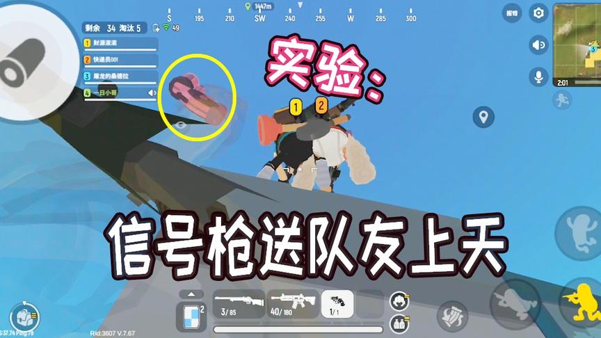 学校刚枪意外收获两把信号枪，一日要用它们给队友送上天能成功吗