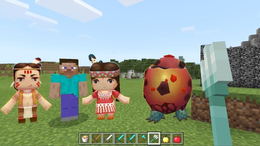 迷你世界：体验新版“MC模组”地图，卡卡和史蒂夫你会选谁？