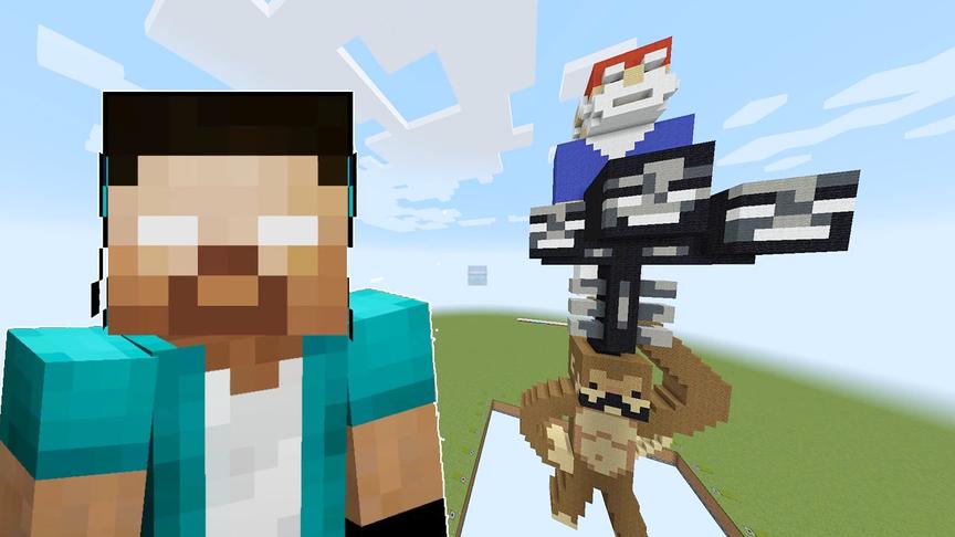 我的世界HIM奇遇记03：参观神奇的建筑 可天空却下起了岩浆雨